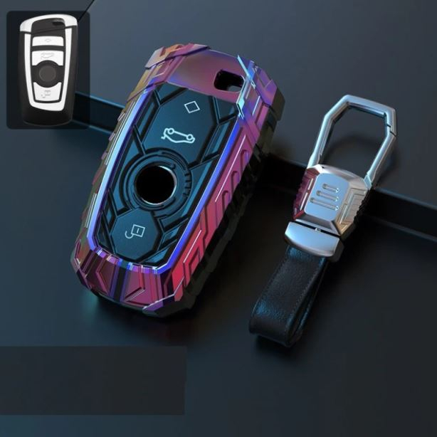 Husa Breloc Protectie Cheie Telecomanda Dedicat BMW F01 F02 F06 F10 F11 F13 F25 F30 F31 F32 F34, Mov [2]