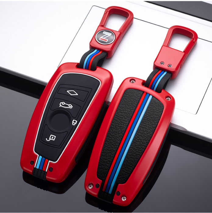 Husa Breloc Protectie Cheie Telecomanda Dedicat BMW F01 F06 F10 F11 F13 F25 F30 F31 F32 F34, Rosu [2]