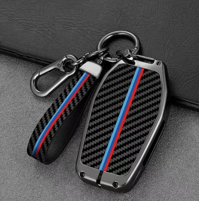 Husa Breloc Protectie Cheie Telecomanda Dedicat BMW G01 G02 G05 G06 G07 G11 G12 G20 G22 G30 G31 G32, Carbon [2]