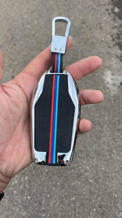 Husa Breloc Protectie Cheie Telecomanda Dedicat BMW G01 G02 G05 G06 G07 G11 G12 G20 G30, Argintiu [7]