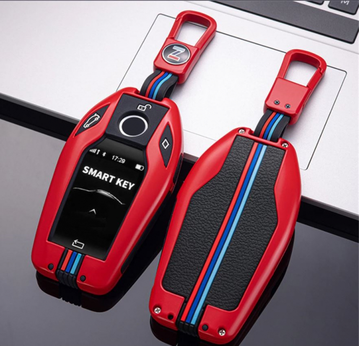 Husa Breloc Protectie Cheie Telecomanda Dedicat BMW G01 G02 G05 G06 G07 G11 G12 G20 G30, Rosu [8]