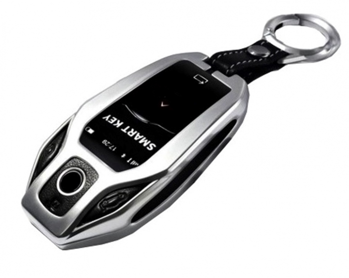 Husa Breloc Protectie Cheie Telecomanda Butoane BMW G01 G02 G05 G06 G07 G15 G20 G21 G22 G30 G31, Argintiu [1]