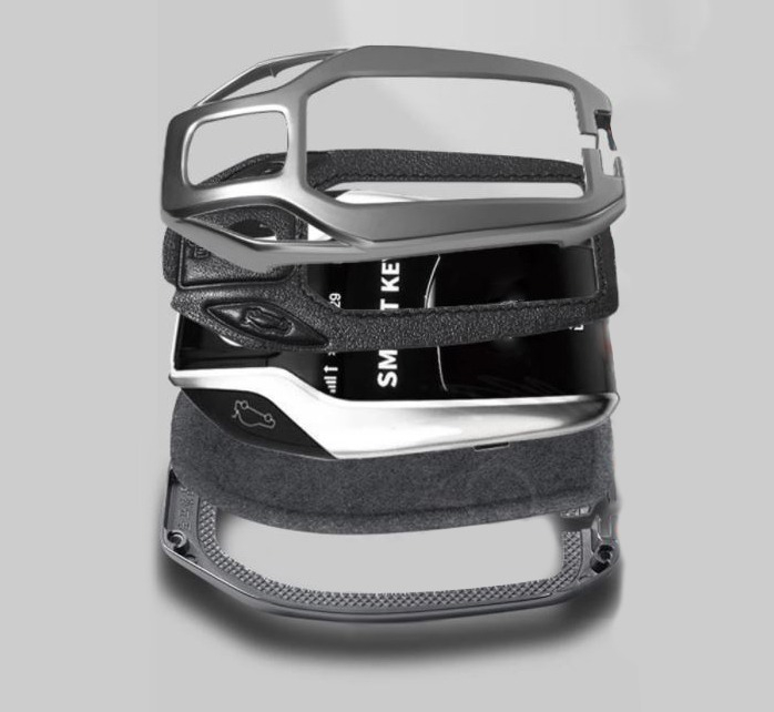 Husa Breloc Protectie Cheie Telecomanda Butoane BMW G01 G02 G05 G06 G07 G15 G20 G21 G22 G30 G31, Argintiu [3]