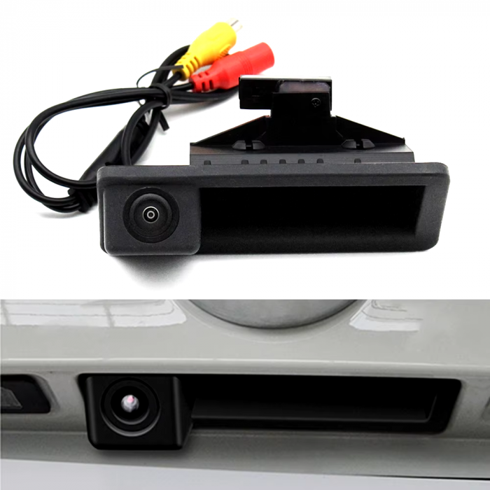 Maner Buton Deschidere Portbagaj Haion Dedicat BMW Seria 1 3 5 X1 X5 X6 E81 E82 E88 E90 E91 E92 E93 E60 E61 E84 E70 E71, cu cabluri camera marsarier [7]