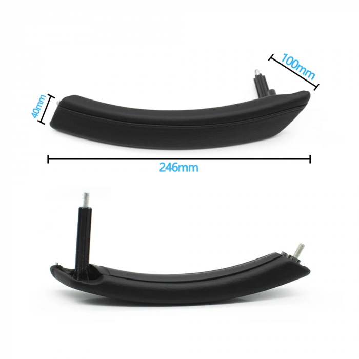 Maner Complet Usa Portiera Dedicat BMW Seria 5 E60 E61, Dreapta, Negru [2]