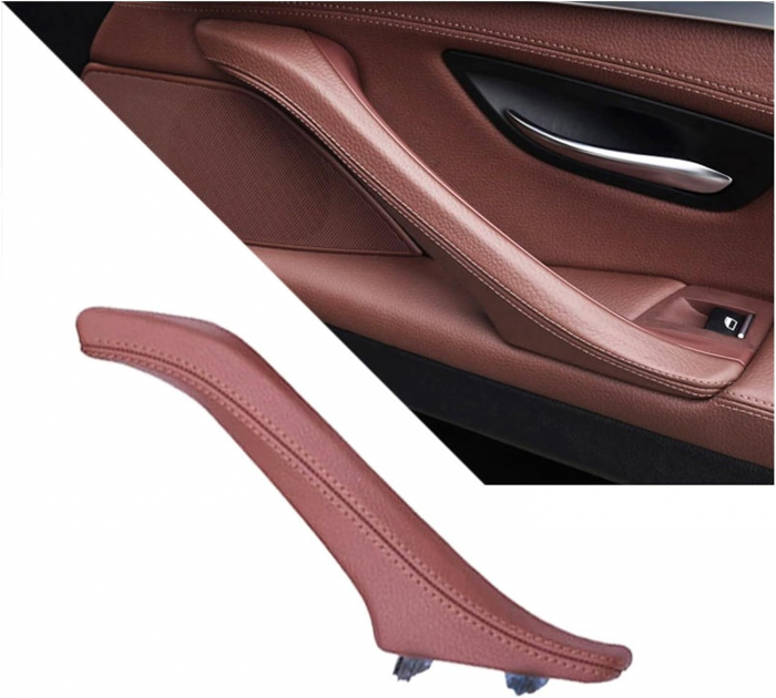 Maner Complet Usa Portiera Dedicat BMW Seria 5 F10 F11, Dreapta, Rosu-Maro [2]
