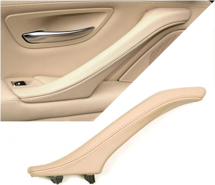 Maner Complet Usa Portiera Dedicat BMW Seria 5 F10 F11, Stanga, Bej [2]