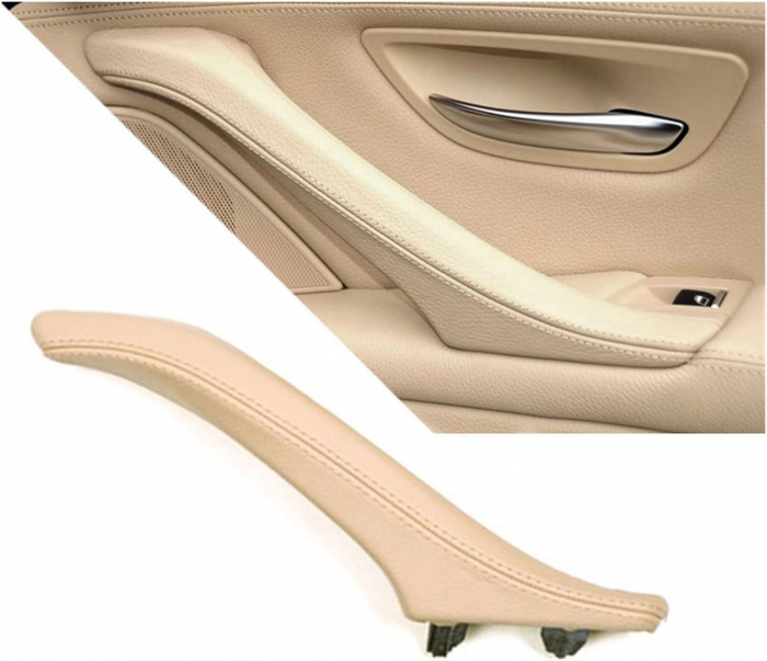 Maner Complet Usa Portiera Dedicat BMW Seria 5 F10 F11, Dreapta, Bej [2]