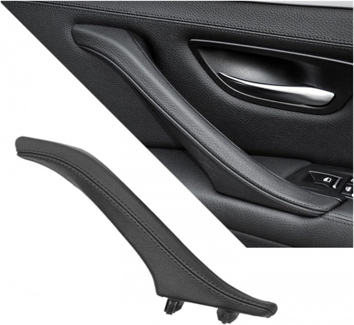 Maner Complet Usa Portiera Dedicat BMW Seria 5 F10 F11, Dreapta, Negru [2]