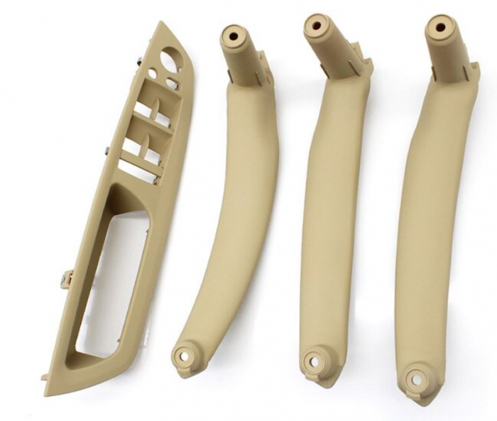 Set 4 Manere Interior Usa Dedicat BMW X5 X6 E70 E71, Bej [1]