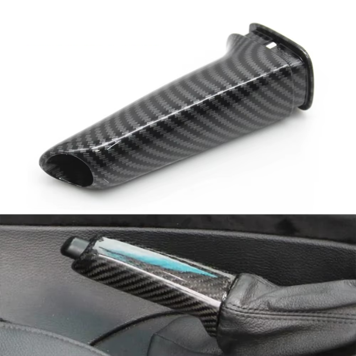 Maner Levier Frana de Mana Dedicat BMW E81 E82 E90 E92 E60 E63 E84 E85 E86, Negru Carbon [2]