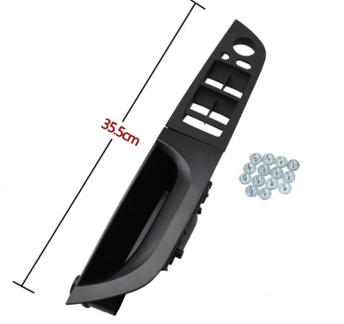 Maner Ornament Butoane Gemuri Oglinzi Sofer BMW Seria 3 E90 E91, Stanga, Negru [2]
