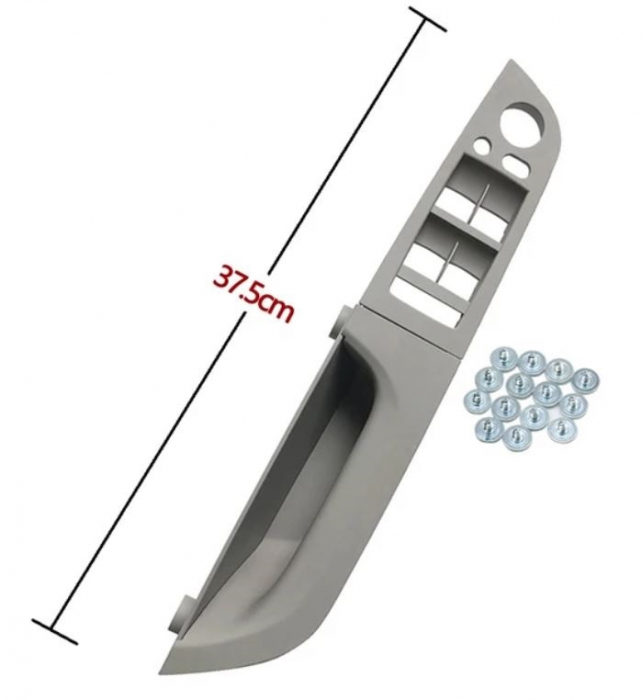 Maner Ornament Butoane Gemuri Oglinzi Sofer BMW Seria 3 E90 E91, Stanga, Gri [2]