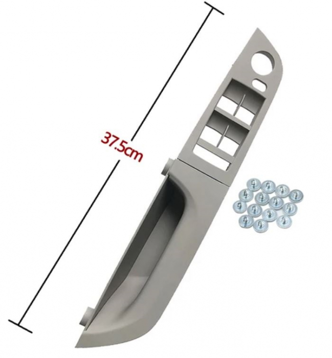 Maner Ornament Butoane Gemuri Oglinzi Sofer BMW Seria 3 E90 E91, Stanga, Gri [2]