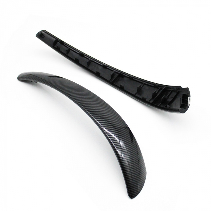 Set 2 Manere Usi Portiera Dedicat BMW Seria 1 E81 E82 E87 E88, Negru Carbon [1]