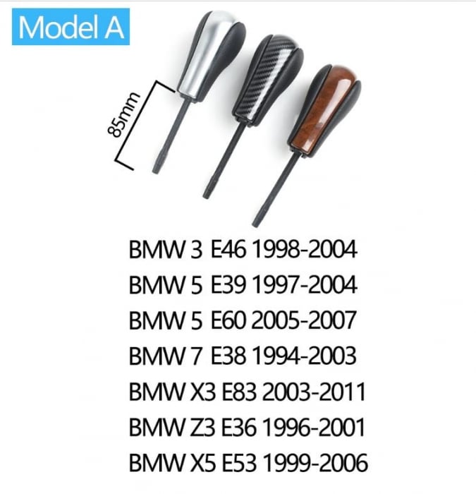 Maneta Schimbator Selector Cutie Automata Dedicat BMW E46 E39 E60 E38 E83 E36 E53, 85mm, Argintiu [3]