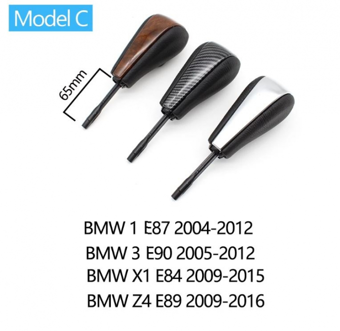 Maneta Schimbator Selector Cutie Automata Dedicat BMW E87 E90 E84 E89, Negru Carbon, 65mm, Facelift [5]