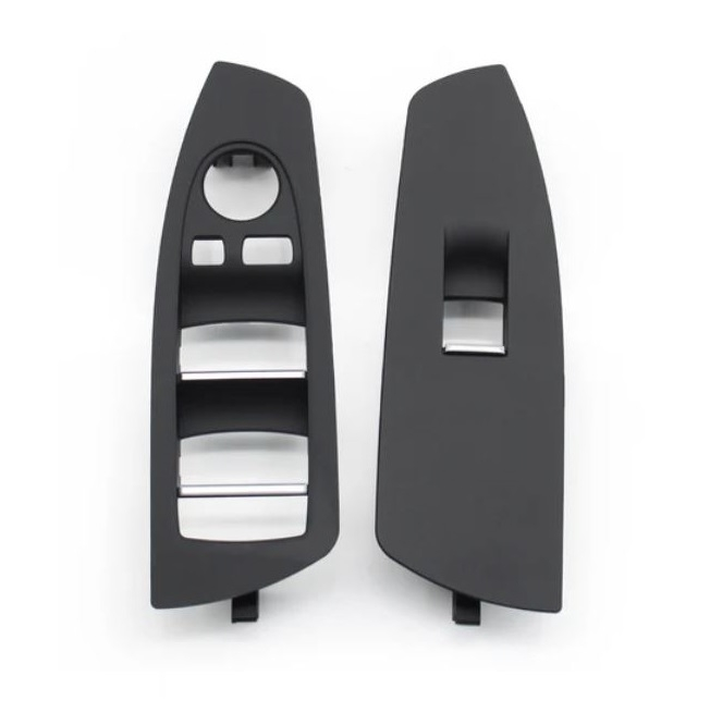 Set Trim Ornament Masca Rama Usa Butoane Geamuri Oglinzi Dedicat BMW Seria 7 F01 F02, Negru [1]