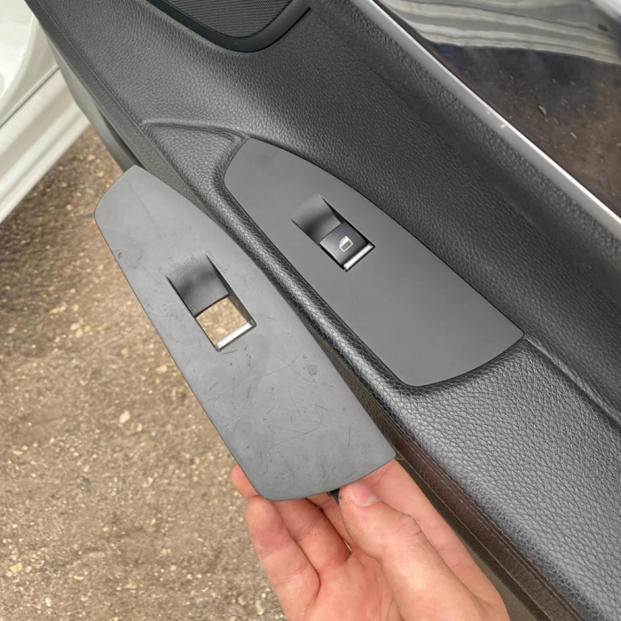 Trim Ornament Masca Rama Usa Butoane Geamuri Oglinzi Dedicat BMW Seria 7 F01 F02, Dreapta, Negru [2]