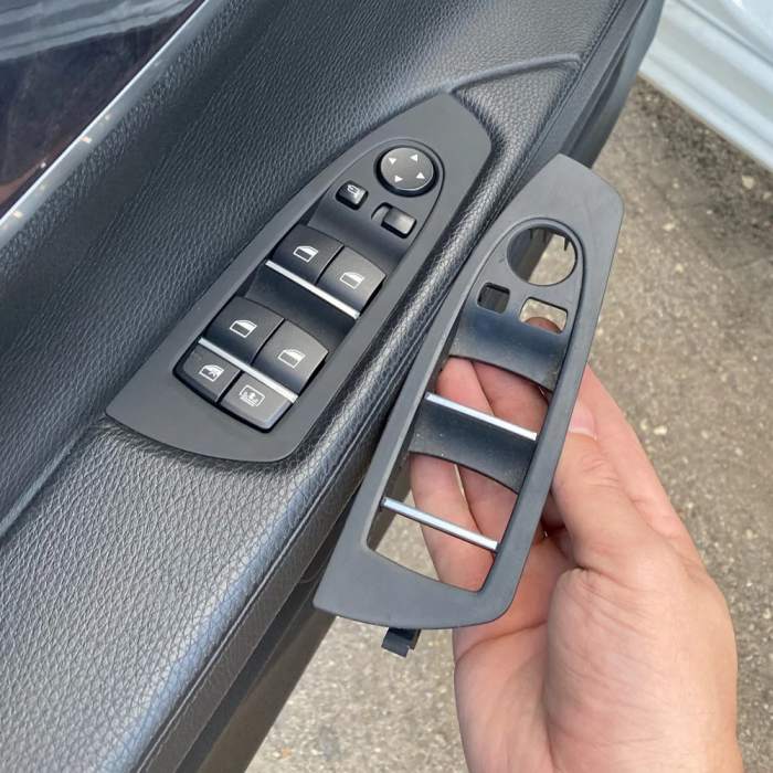 Trim Ornament Masca Rama Usa Butoane Geamuri Oglinzi Dedicat BMW Seria 7 F01 F02, Stanga, Negru [2]