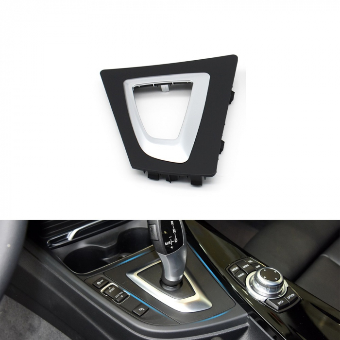 Trim Ornament Masca Schimbator Selector Viteze Dedicat BMW 3GT 4 F30 F31 F34 F35 F32 F33 F36, Negru [3]