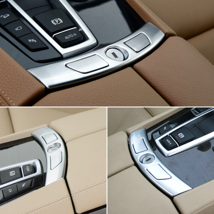 Trim Ornament Masca Buton Deschidere Cotiera Consola Centrala Dedicat BMW Seria 7 F01 F02, Crom [4]