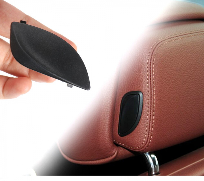 Capac Ornament Ajustare Tetiera Dedicat BMW F10 F11 F06 F07 F01 F02 E70 E71 X5 X6, Negru [2]