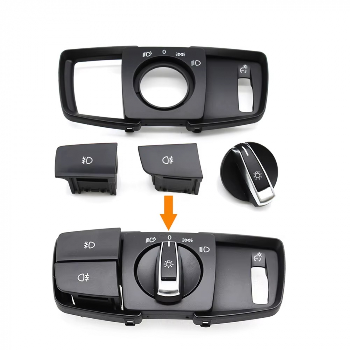 Ornament Masca Buton Bloc Lumini Faruri Dedicat BMW F20 F21 F22 F23 F87 F30 F31 F34 F35 F32 F33 F36 F82 F83 [1]