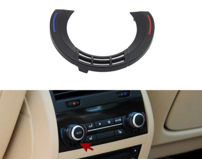 Trim Ornament Masca Consola Clima Cotiera Spate Dedicat BMW F01 F02 F06 F07 F10 F11 F15 F16, Stanga, NonFacelift [2]