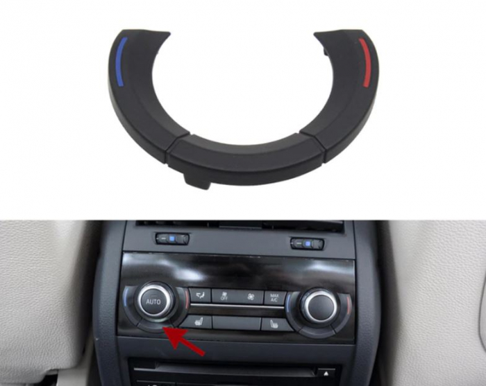 Trim Ornament Masca Consola Clima Cotiera Spate Dedicat BMW F01 F02 F06 F07 F10 F11 F15 F16, Stanga, Facelift [2]