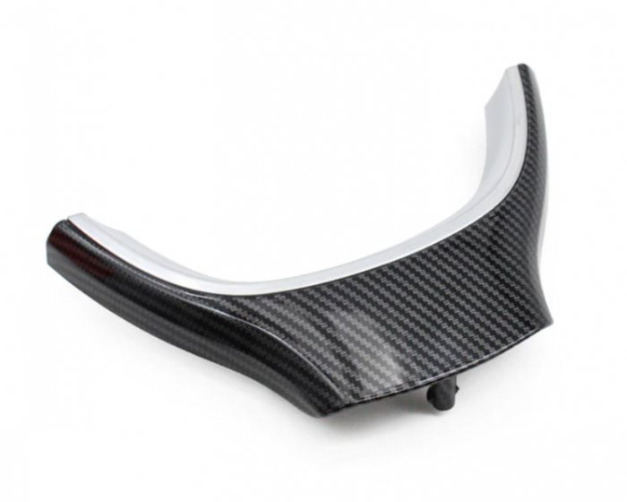 Trim Ornament Masca Volan Stock Dedicat BMW F01 F02 F10 F11 F12, NonFacelift, Negru Carbon [1]