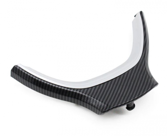 Trim Ornament Masca Volan Stock Dedicat BMW F01 F02 F10 F11 F12, Facelift, Negru Carbon [1]