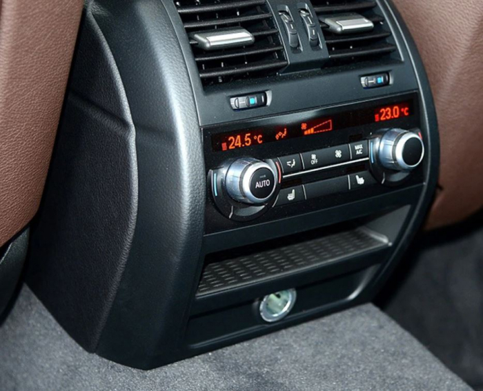 Trim Ornament Rama Grila Ventilatie Dedicat BMW Seria 5 F10 F11, NonFacelift, Climatronic, Negru [2]