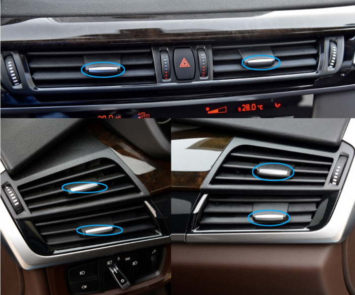 Set 2 Piese Ornamente Pini Grila Ventilatie Aer BMW X5 X6 X5M X6M F15 F16 F85 F86 [4]
