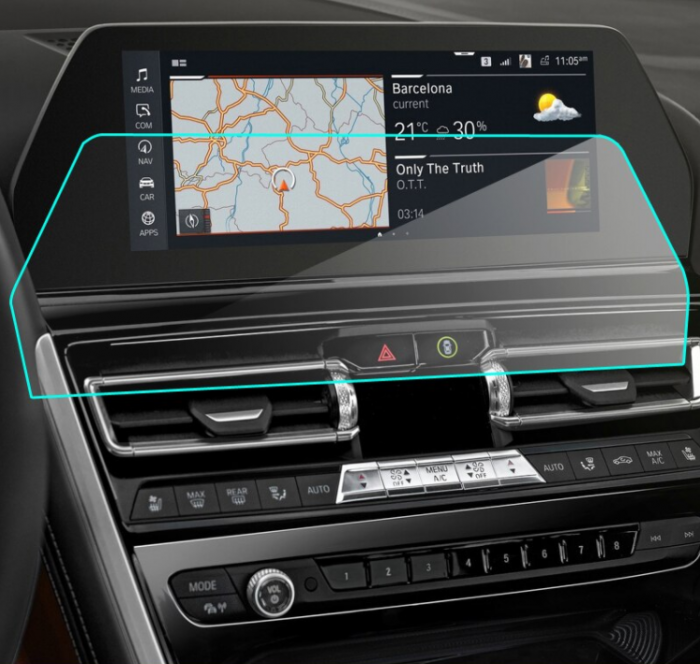 Folie 9H Protectie Ecran Navigatie Dedicat BMW Seria 8 G14 G15 G16, F017 [3]