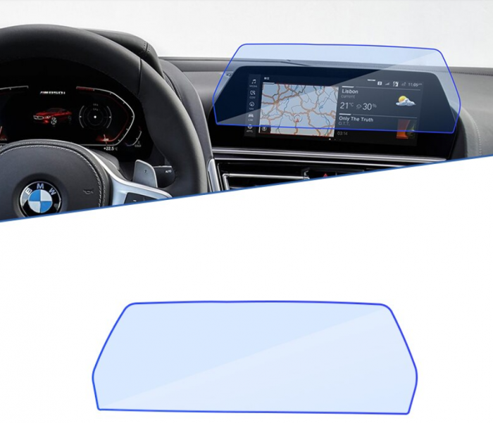 Folie 9H Protectie Ecran Navigatie Dedicat BMW Seria 8 G14 G15 G16, F017 [2]