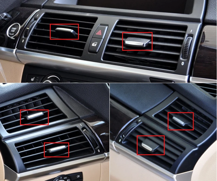 Pin Ornament Grila Ventilatie Aer Dedicat BMW X5 X6 E70 E71, Grila Fata [3]
