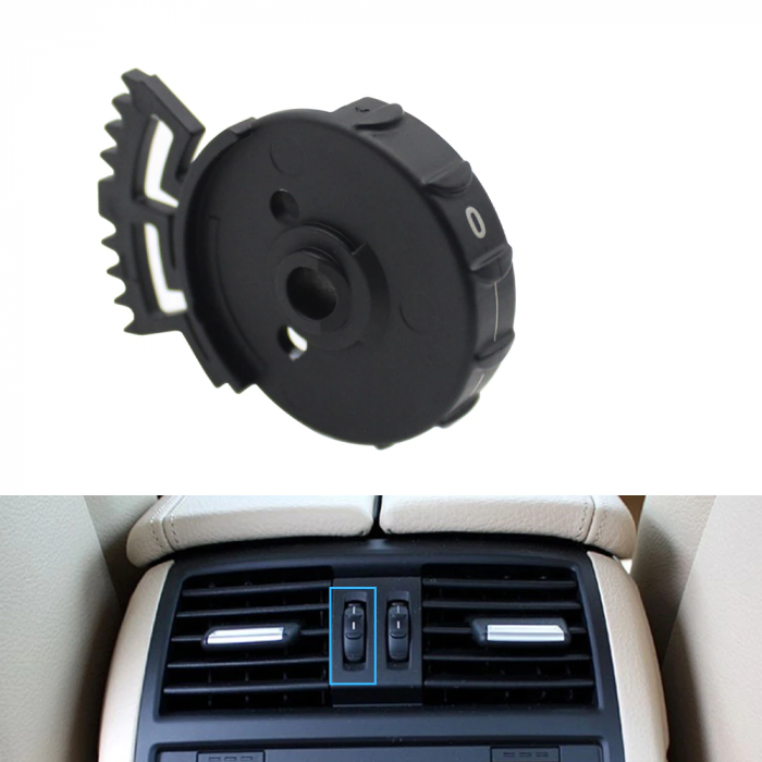 Rotita Buton Volum Aer Grila Ventilatie Dedicat BMW F10 F11, Stanga Spate [2]
