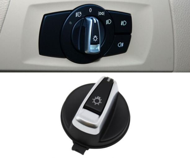 Buton Capac Selectie Lumini Dedicat BMW E81 E82 E84 E87 E88 E90 E91 E92 E93, Negru [2]
