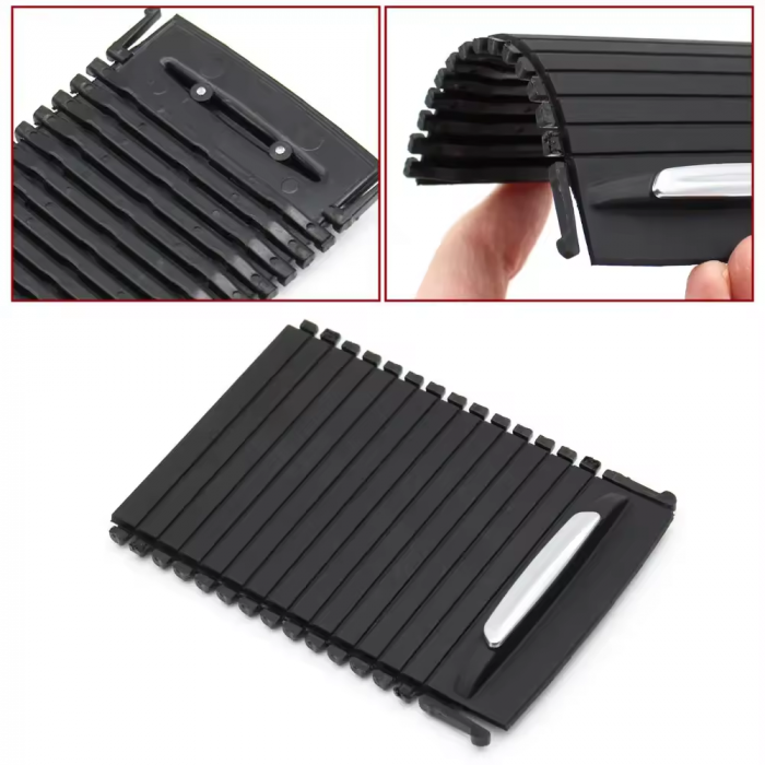 Rulou Suport Pahare Buzunar Bancheta Dedicat BMW Seria 7 F01 F02, Negru [2]