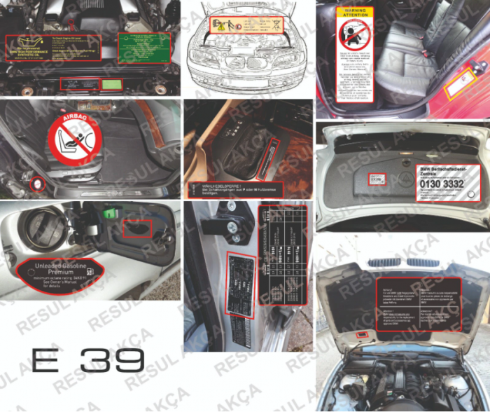 Etichete Tehnice Caroserie BMW Seria 5 E39 [2]