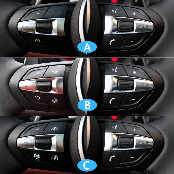 Set 10 Butoane Volan M Dedicat BMW  F10 F11 F30 F31 F34 F01 F02 F07 F06 F12 F25 F26 F15 F16 M2 M3 M4 M5 X5M X6M, Model K [4]