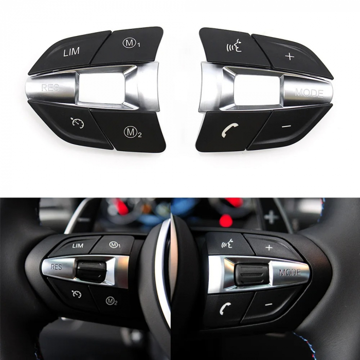 Set 10 Butoane Volan M Dedicat BMW  F10 F11 F30 F31 F34 F01 F02 F07 F06 F12 F25 F26 F15 F16 M2 M3 M4 M5 X5M X6M, M1 M2 [5]