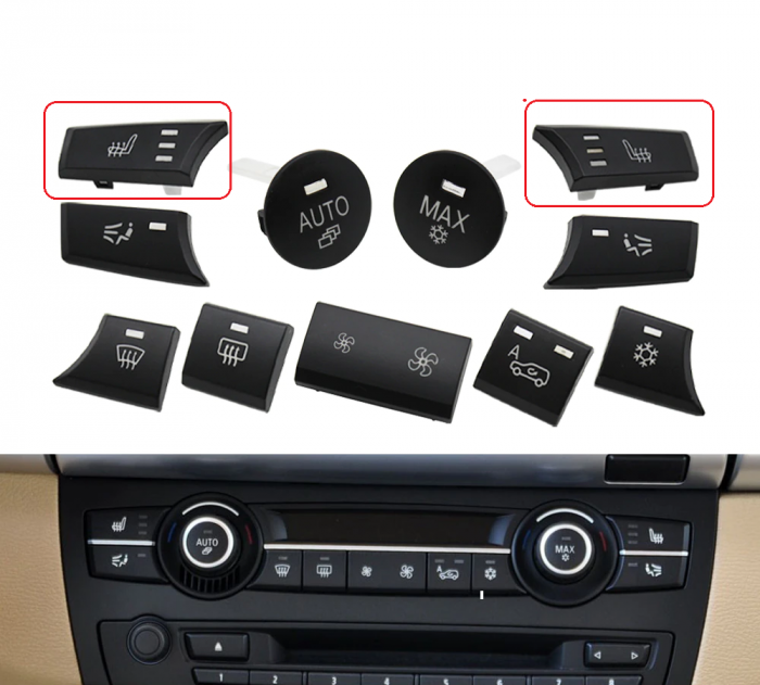 Set 2 Butoane Incalzire Scaune Dedicat BMW X5 X6 E70 E71 [2]