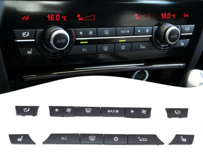 Set 12buc Butoane Consola Clima Ventilatie AC Aer Dedicat BMW F01 F02 F06 F07 F10 F11 F13 F15 F16, NonFacelift [3]
