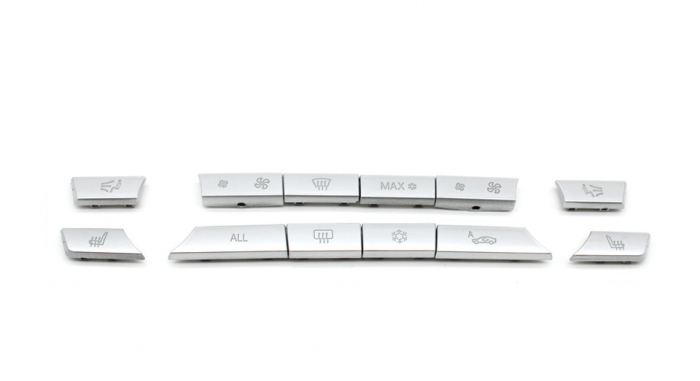 Set 12buc Butoane Consola Clima Ventilatie AC Aer Dedicat BMW F01 F02 F06 F07 F10 F11 F13 F15 F16, Crom [1]