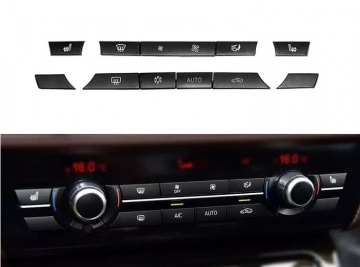 Set 11buc Butoane Consola Clima Ventilatie AC Aer Dedicat BMW F01 F02 F06 F07 F10 F11 F13 F15 F16, NonFacelift [2]