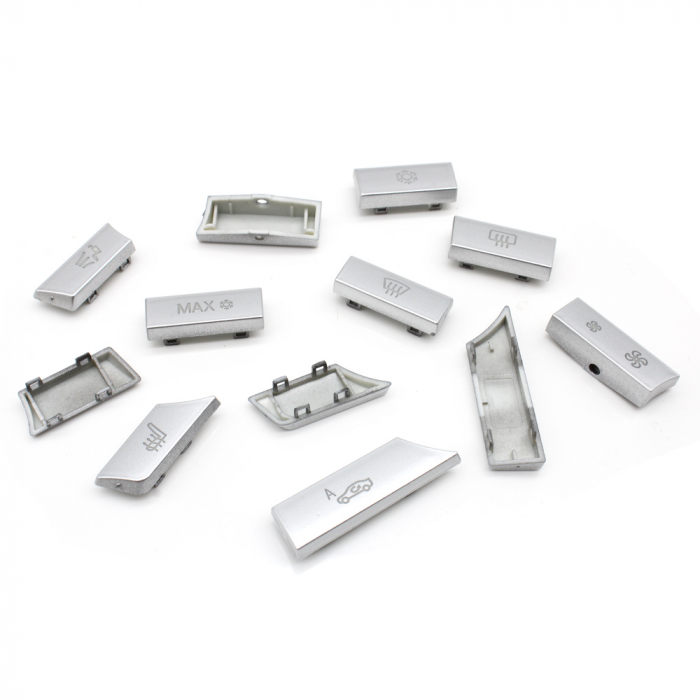 Set 14buc Butoane Consola Clima Ventilatie AC Aer BMW F01 F02 F06 F07 F10 F11 F13 F15 F16, Crom [2]