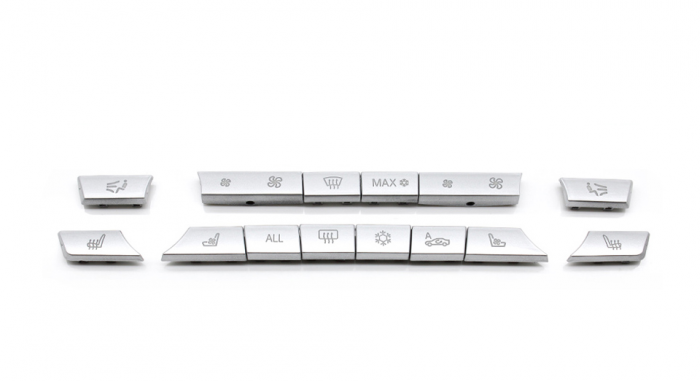 Set 14buc Butoane Consola Clima Ventilatie AC Aer BMW F01 F02 F06 F07 F10 F11 F13 F15 F16, Crom [1]