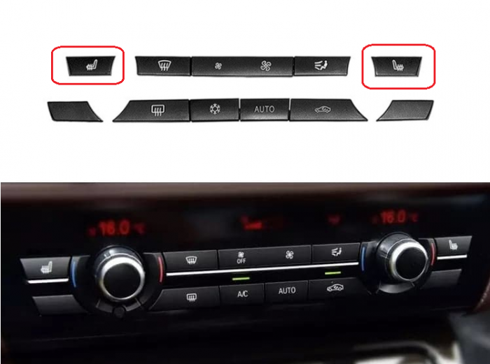 Set 2 Butoane Incalzire Scaune BMW F10 F11 F01 F02 F06 F12 F15 F16, din set 11buc [2]